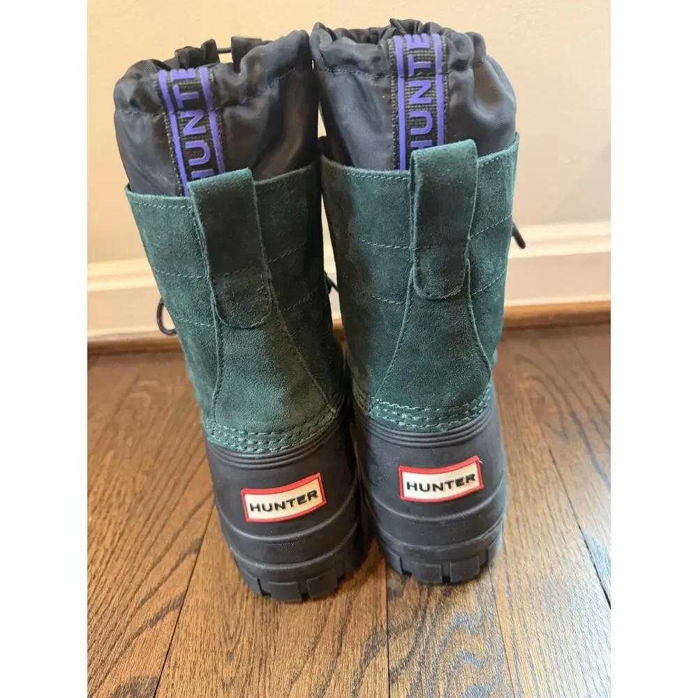 Hunter Skylar Waterproof Boot Green/black Women's Sz 7 $225